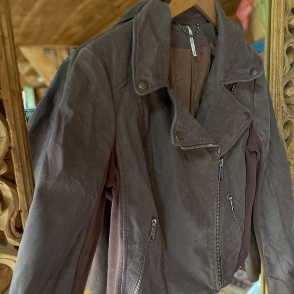 Free People Vegan Motorcycle Jacket Vegan Leather Moto Jacket - Picture 5 of 11